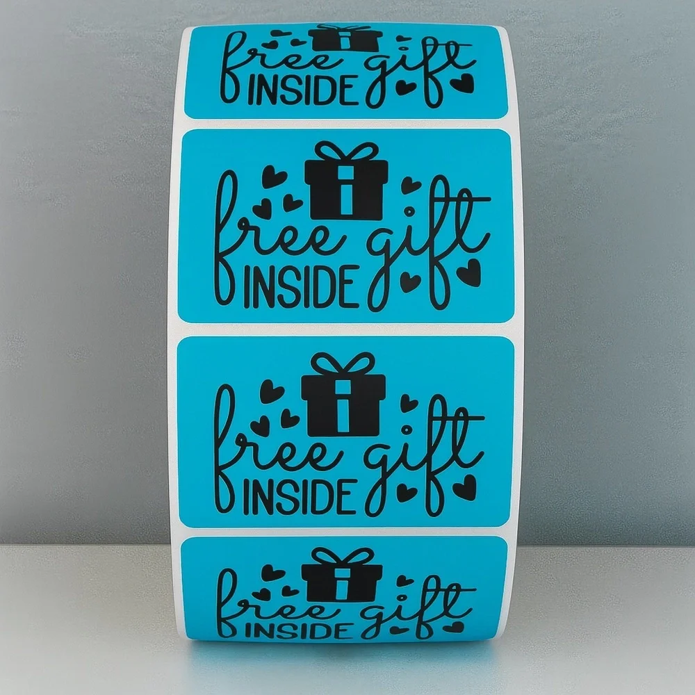 Free Gift Inside Stickers – Cute Labels for Packaging and Small Business